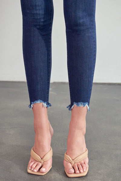 Averie High Rise Button Fly Skinny Jeans