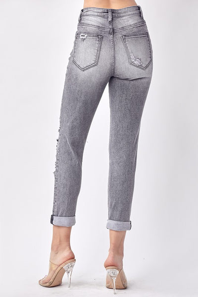 Gianna Distressed Jeans - Grey
