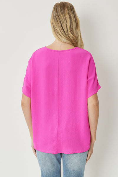 Always On The Go Top - Hot Pink