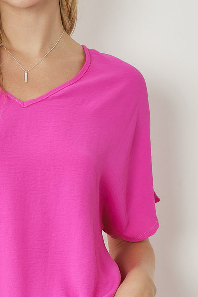 Always On The Go Top - Hot Pink