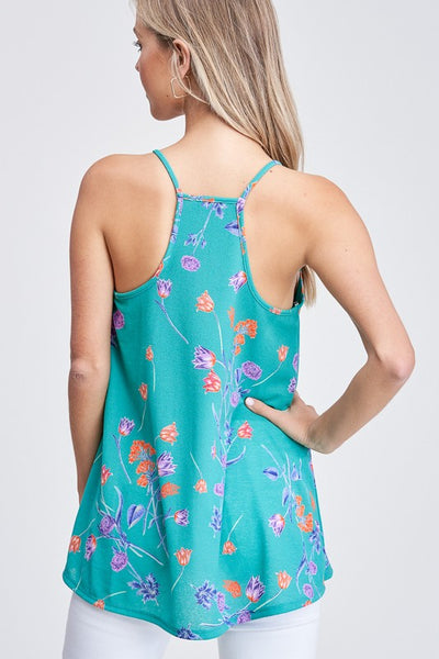 Bit Of A Flirt Floral Top - Green