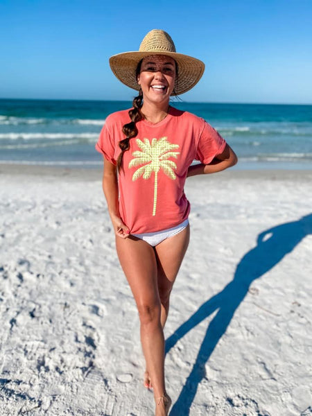 Gingham Palm Tree T-Shirt