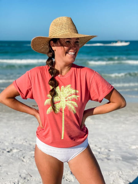 Gingham Palm Tree T-Shirt