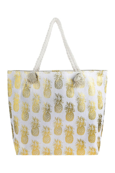 Pineapple Beach Bag - Gold