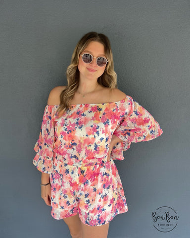 Giselle Watercolor Romper