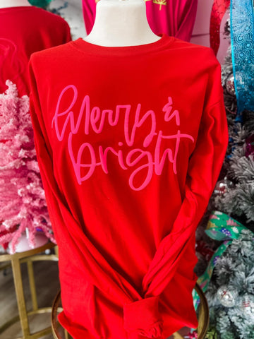 Merry and Bright Long Sleeve Tee