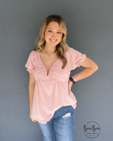 Easy To Love Top - Blush Lilac