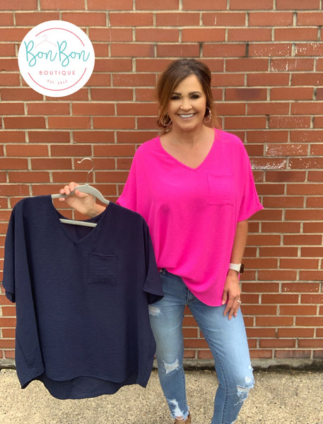 Sail Away Top - Navy