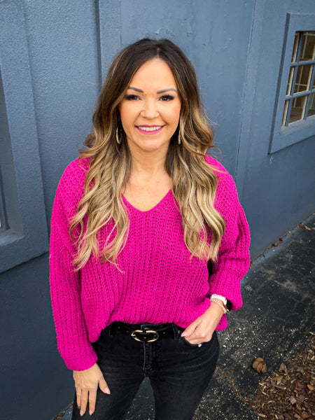 Guilty Pleasure Sweater - Magenta