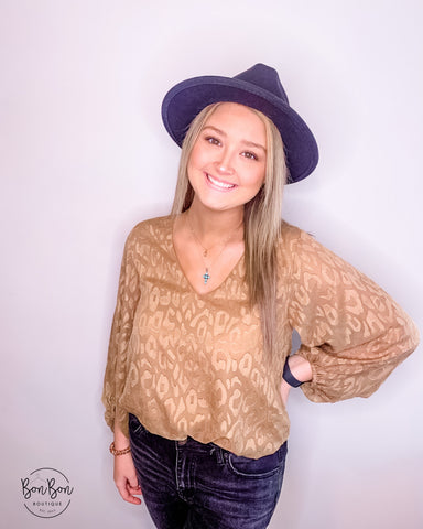 Elliana Leopard Top - Toffee