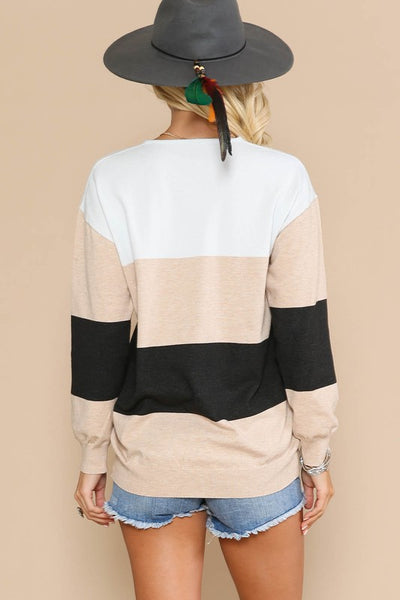 Lena Color Block Sweater