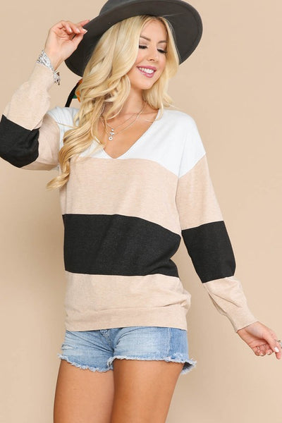 Lena Color Block Sweater