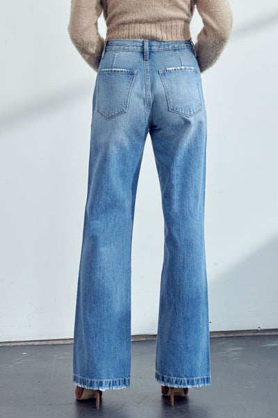 Tie Waist High Rise 90's Flare Jean