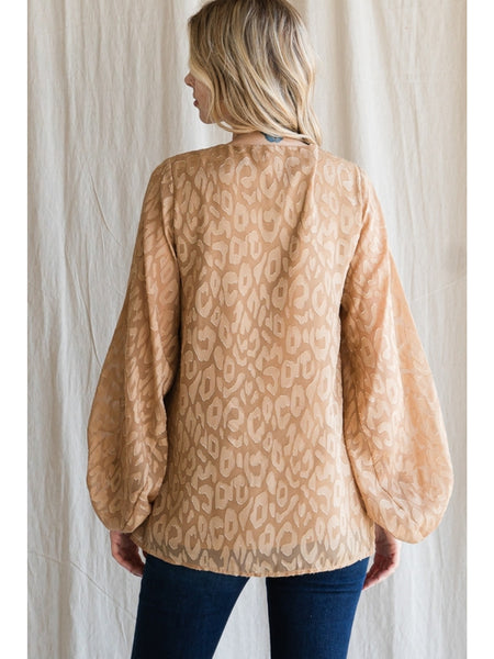 Elliana Leopard Top - Toffee