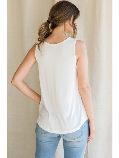 Lyra Sleeveless Top - White