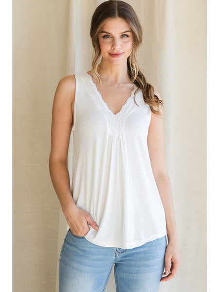 Lyra Sleeveless Top - White
